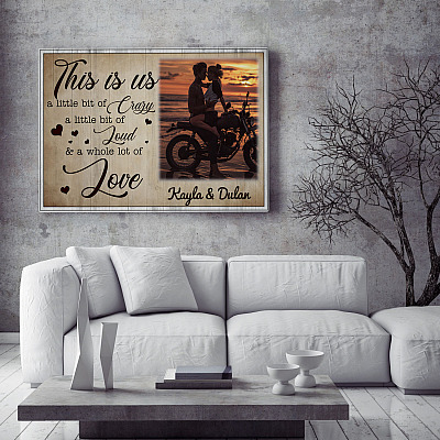 Alternative view of Custom Photo This Is Us a Little Bit of Crazy Framed Canvas Prints - Unframed Poster - Home Wall Art