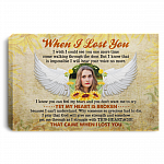 Custom Photo When I Lost You in Memory of Gifts Framed Canvas - Unframed Poster - Home Decor Wall Art, White, 0.75'' Framed Canvas