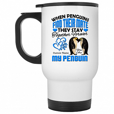 14 oz. White Travel Mug