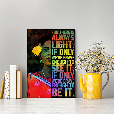 Alternative view of Amanda Gorman for There Is Always Light If Only We're Brave Enough Wrapped Framed Canvas Prints - Unframed Poster