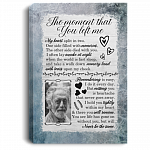 Custom Photo the Moment That You Left Me Framed Canvas - Unframed Poster - Home Decor Wall Art, White, 0.75'' Framed Canvas