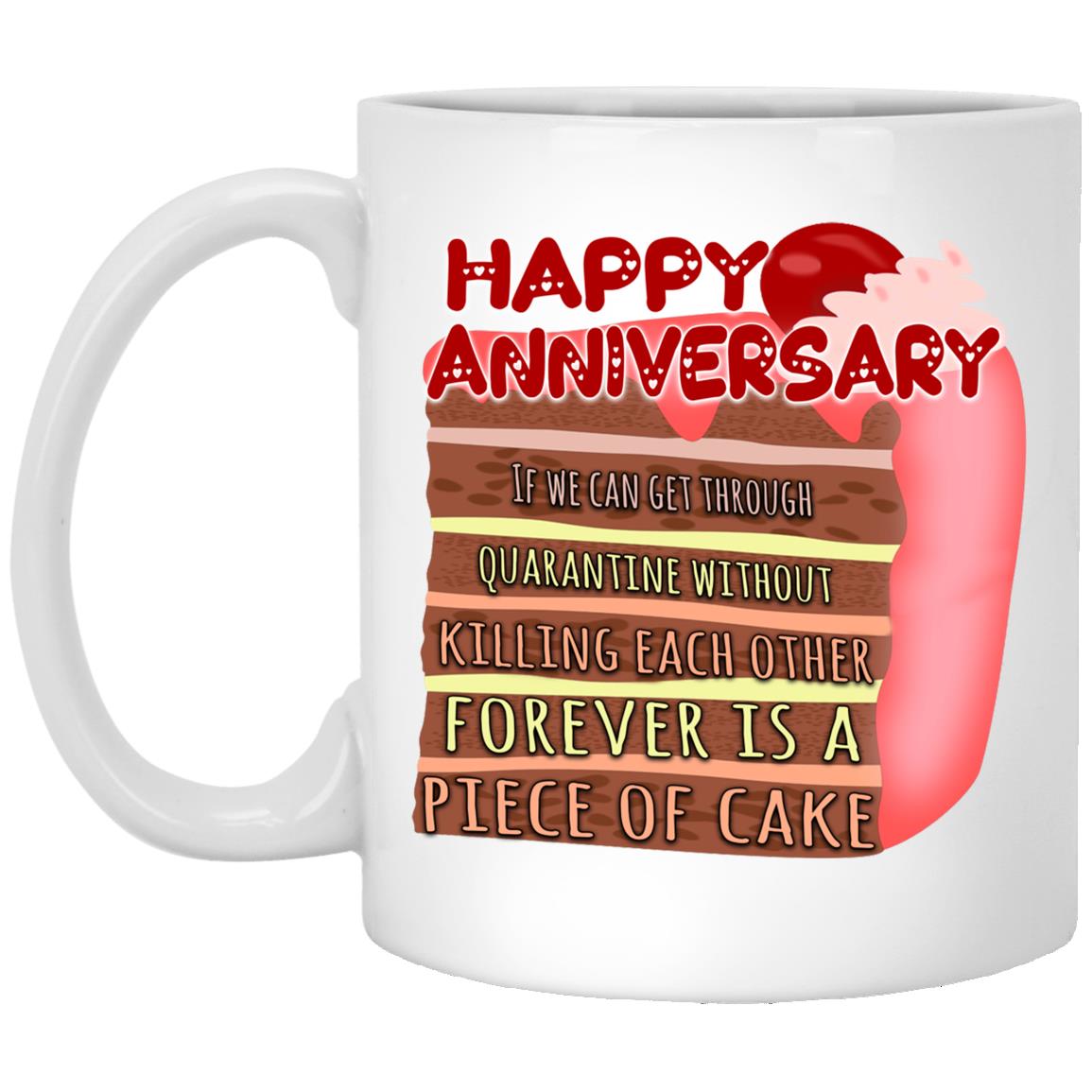 Cake Mug, White, 11 oz. White Mug