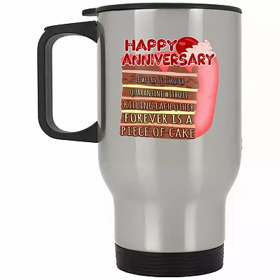 14 oz. Silver Travel Mug