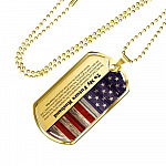 To My Future Husband The Day I Met You I Found My Missing Piece American Flag Dog Tag Pendant Necklace - Dog Tag (Gold Plated)