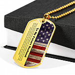 To My Future Husband The Day I Met You I Found My Missing Piece American Flag Dog Tag Pendant Necklace - Dog Tag (Gold Plated)