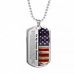 To My Future Husband The Day I Met You I Found My Missing Piece American Flag Dog Tag Pendant Necklace - Dog Tag (Silver)