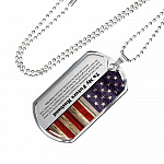 To My Future Husband The Day I Met You I Found My Missing Piece American Flag Dog Tag Pendant Necklace - Dog Tag (Silver)