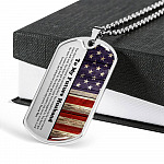 To My Future Husband The Day I Met You I Found My Missing Piece American Flag Dog Tag Pendant Necklace - Dog Tag (Silver)