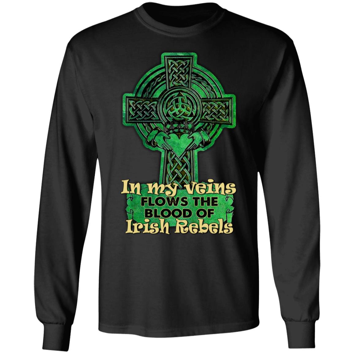 Irish Hoodie, Black, Long Sleeve