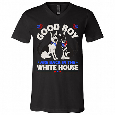 goodboy vneck, Black, V-Neck T-Shirt