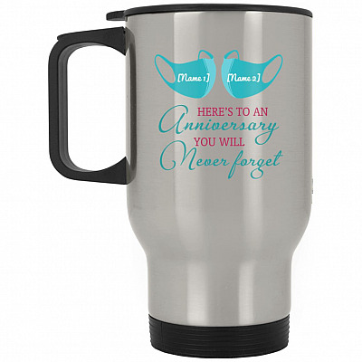 14 oz. Silver Travel Mug