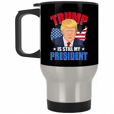 14 oz. Silver Travel Mug