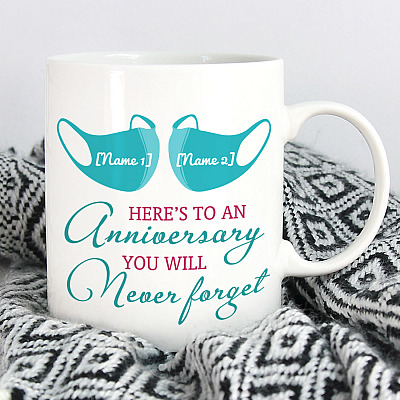 Alternative view of Personalized Here's To An Anniversary You Will Never Forget Ceramic Coffee Mug - Beer Stein - Water Bottle