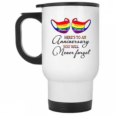 14 oz. White Travel Mug