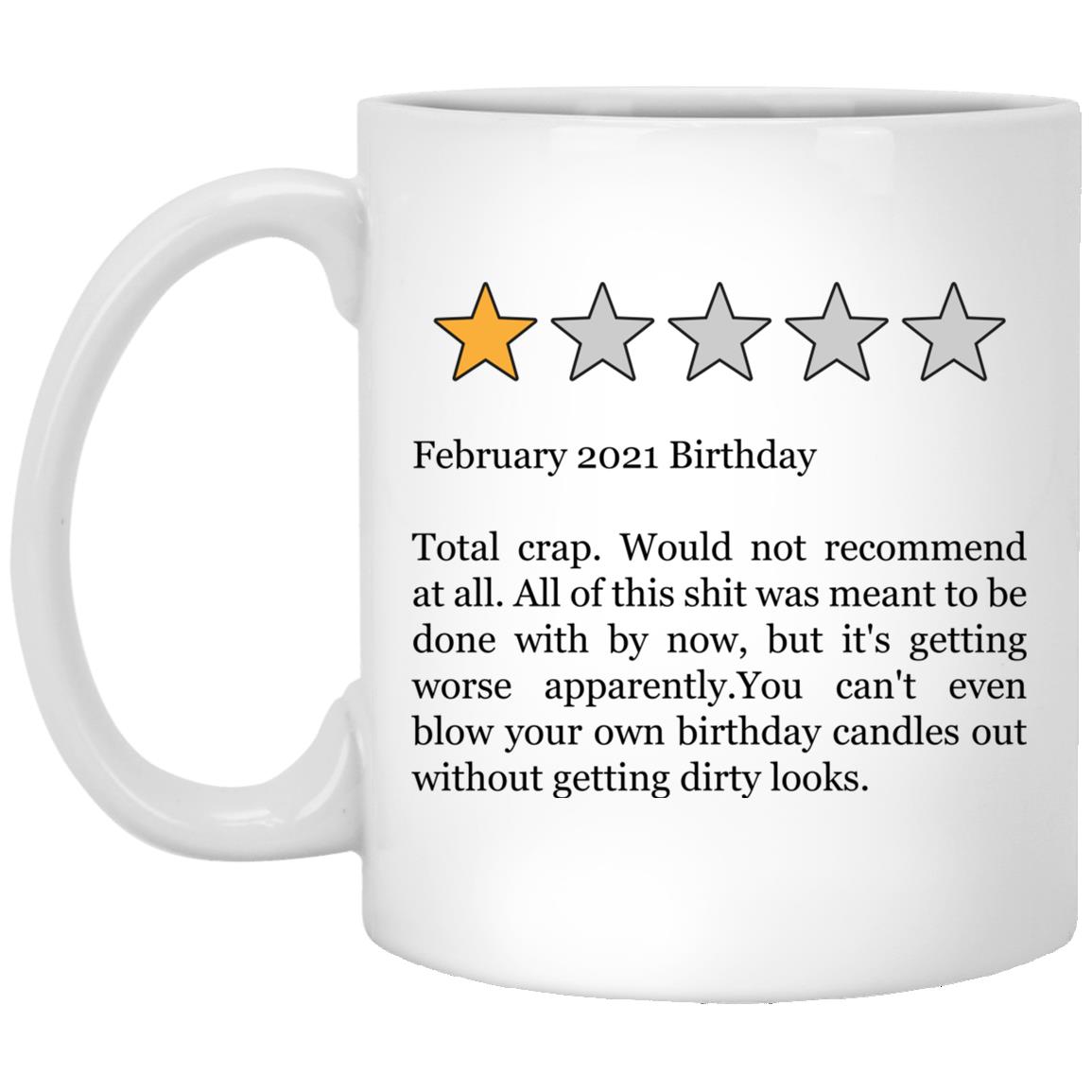 February 2021, White, 11 oz. White Mug