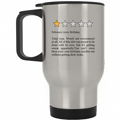 14 oz. Silver Travel Mug