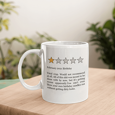 Alternative view of February 2021 Birthday Total Crap Ceramic Coffee Mug - Beer Stein - Water Bottle - Color Changing Mug