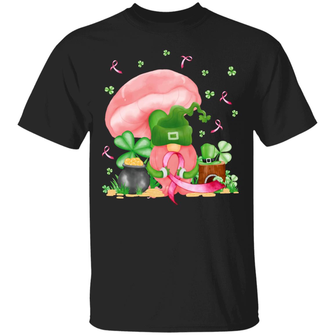 Gnome Breast Cancer Awareness Shirt, Black, Unisex T-Shirt Gnome Breast Cancer Awareness Shirt, Black, Unisex T-Shirt
