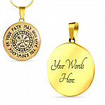 Nordic Vikings May Odin Give You Knowledge On Your Path Circle Pendant Necklace - Norse Mens Necklace Jewelry - Circle Luxury Necklace (Gold Plated) Nordic Vikings May Odin Give You Knowledge On Your Path Circle Pendant Necklace - Norse Mens Necklace Jewelry - Circle Luxury Necklace (Gold Plated)