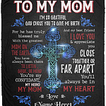 Personalized Christian, White, Cozy Plush Fleece Blanket - 50x60