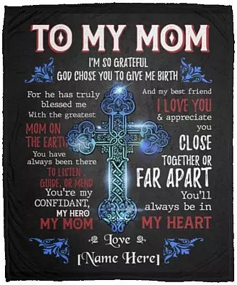 Personalized Christian, White, Cozy Plush Fleece Blanket - 50x60