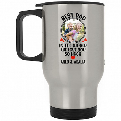 14 oz. Silver Travel Mug