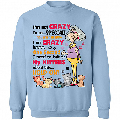 Kitten Sweatshirt, Light Blue, Sweatshirt