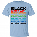 black shirt, Light Blue, Unisex T-Shirt
