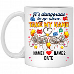 Personalized It's Dangerous to Mug, White, 11 oz. White Mug Personalized It's Dangerous to Mug, White, 11 oz. White Mug