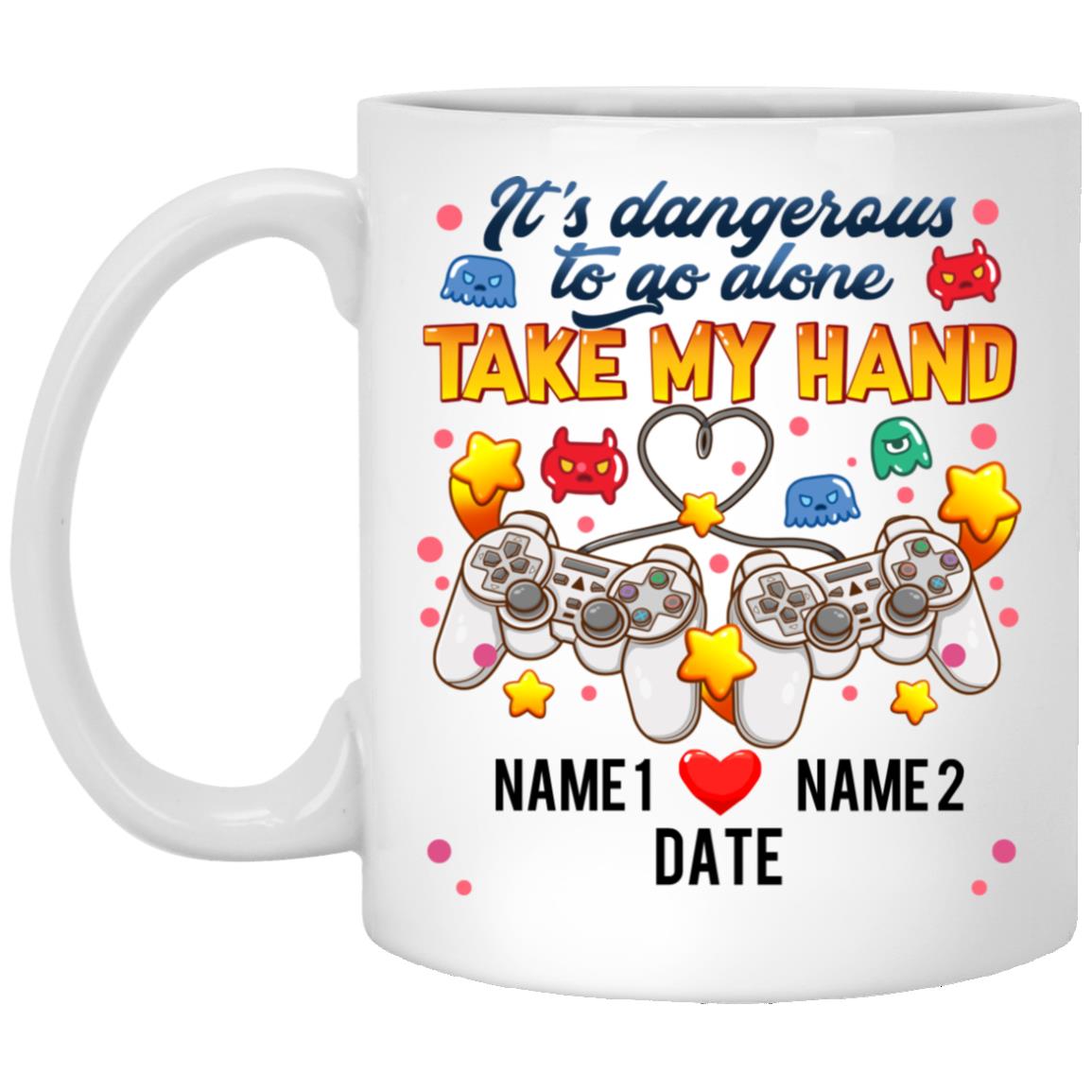 Personalized It's Dangerous to Mug, White, 11 oz. White Mug Personalized It's Dangerous to Mug, White, 11 oz. White Mug