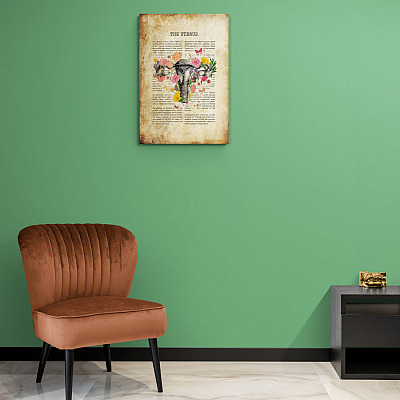 Alternative view of Uterus Gallery Wrapped Framed Canvas Prints-Unframed Poster-Female Reproductive System Home Decor Wall Art