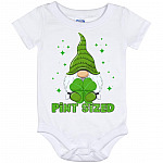 Pint Sized Gnome baby, White, Baby Onesie - 12 Month Pint Sized Gnome baby, White, Baby Onesie - 12 Month