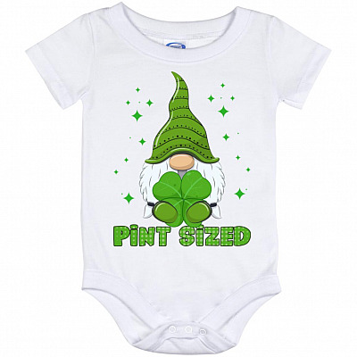 Pint Sized Gnome baby, White, Baby Onesie - 12 Month