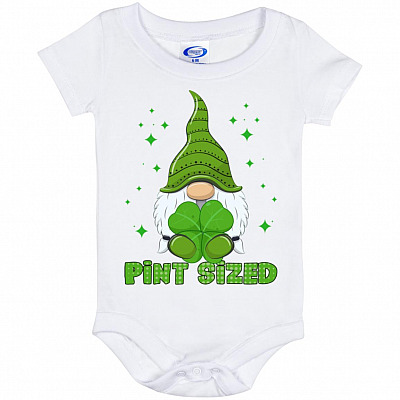 Pint Sized Gnome baby, White, Baby Onesie - 06 Month