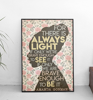 Alternative view of Amanda for There Is Always Light if Only We're Brave Enough to See It Vintage Framed Canvas - Unframed Poster