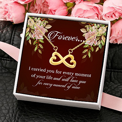 I Will Love You For Every Moment Of Mine Infinity Heart Pendant Necklace - Baby Loss Necklace