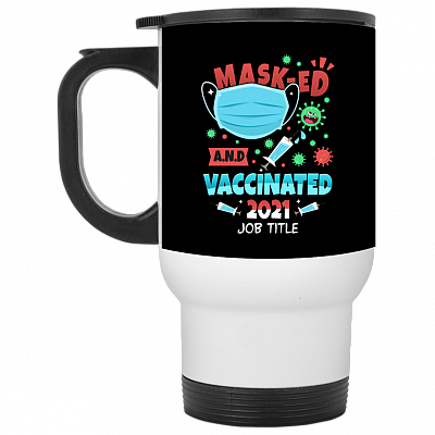 14 oz. White Travel Mug