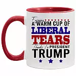 Trump Accent Mug, White/Red, 11 oz. Accent Mug