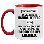 Red Accent Mug, White/Red, 11 oz. Accent Mug