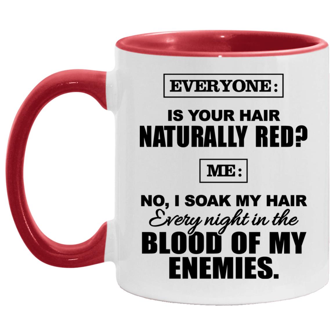 Red Accent Mug, White/Red, 11 oz. Accent Mug