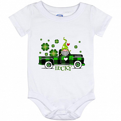 St Patrick's Day Baby Onesie, White, Baby Onesie - 12 Month