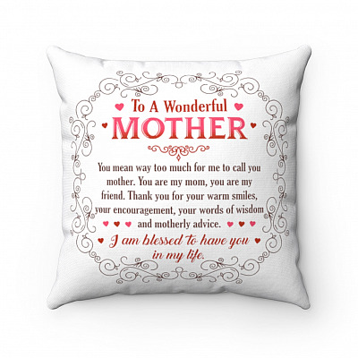 To My Mother You Mean So Much to Me Throw Pillow - Decorative Pillow - Indoor Cushion - Sofa Home Decor