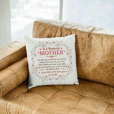 Alternative view of To My Mother You Mean So Much to Me Throw Pillow - Decorative Pillow - Indoor Cushion - Sofa Home Decor