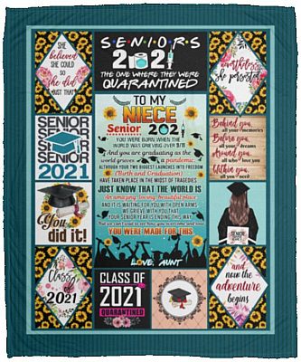 To My Niece Senior 2021 You nket, White, Cozy Plush Fleece Blanket - 50x60