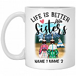 Personalized Life Is Bette mug, White, 11 oz. White Mug