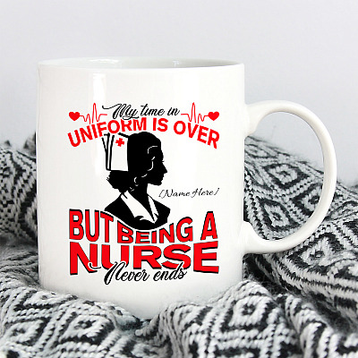Alternative view of Personalized Being Nurse Never Ends - Quarantine Nurse 2021 Ceramic Coffee Mug - Water Bottle