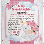 Personalized to My Granddaughter Blanket, White, Cozy Plush Fleece Blanket - 50x60 Personalized to My Granddaughter Blanket, White, Cozy Plush Fleece Blanket - 50x60