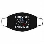 Snovid Mask, Black, Cloth Face Cover – Medium/Large