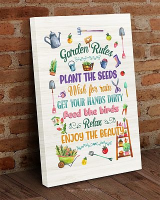 Alternative view of Garden Rules Framed Canvas - Unframed Poster - Garden Wall Hang Decor