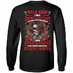 Walk Away I Am A Grumpy Old Lady I Love Dogs More Than Humans I Have Anger Issues Print On Back Only Hoodie, Black, Long Sleeve Walk Away I Am A Grumpy Old Lady I Love Dogs More Than Humans I Have Anger Issues Print On Back Only Hoodie, Black, Long Sleeve